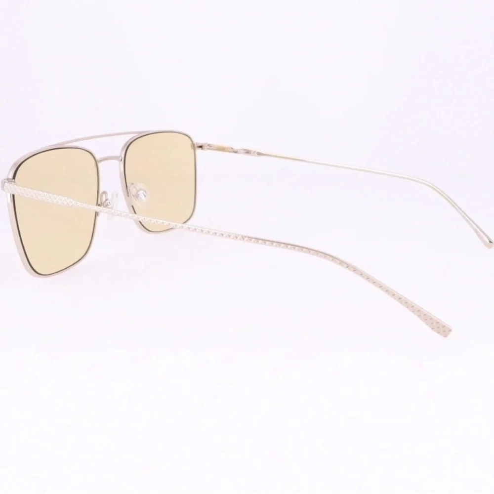 Lacoste Gold Frame Sunglasses with Light Yellow Lenses